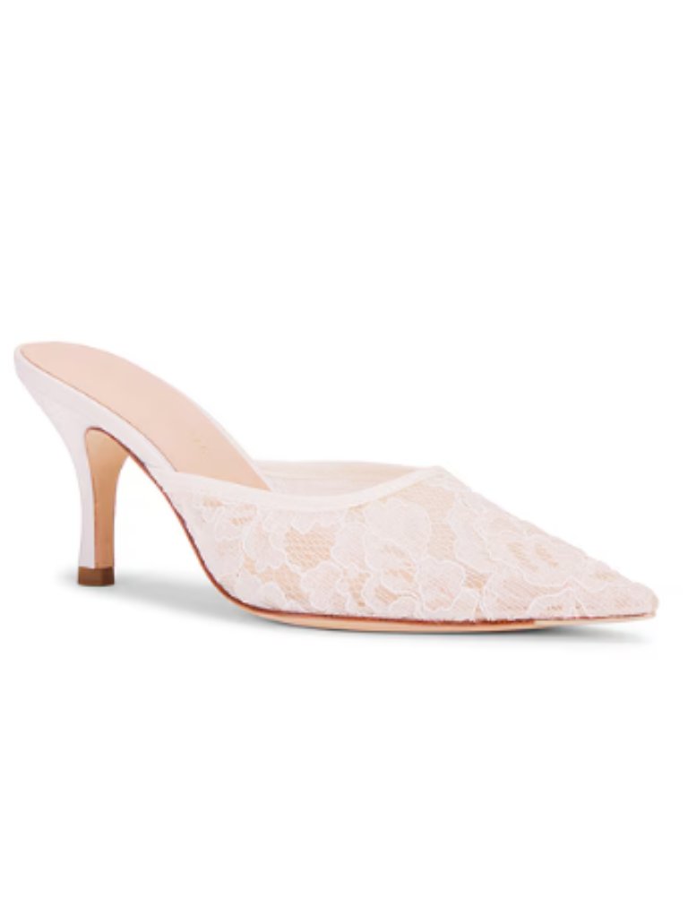 Loeffler Randall Layla Lace Mule - White Size 8.5